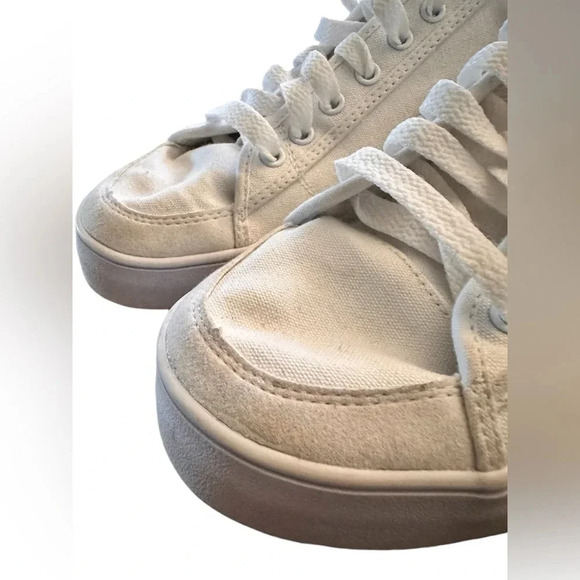 Men’s Puma Smash V2 VULC CV Casual White Canvas Sneakers - Picture 4 of 10